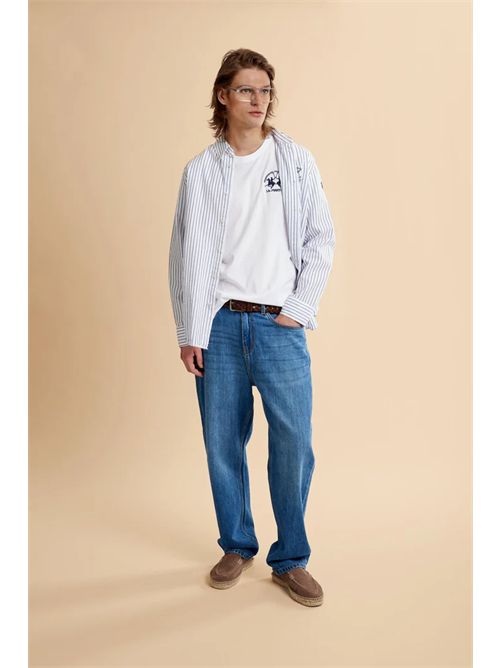 T-shirt uomo manica corta in jersey di cotone con team logo - Vernie LA MARTINA | MCR009JS388/00001